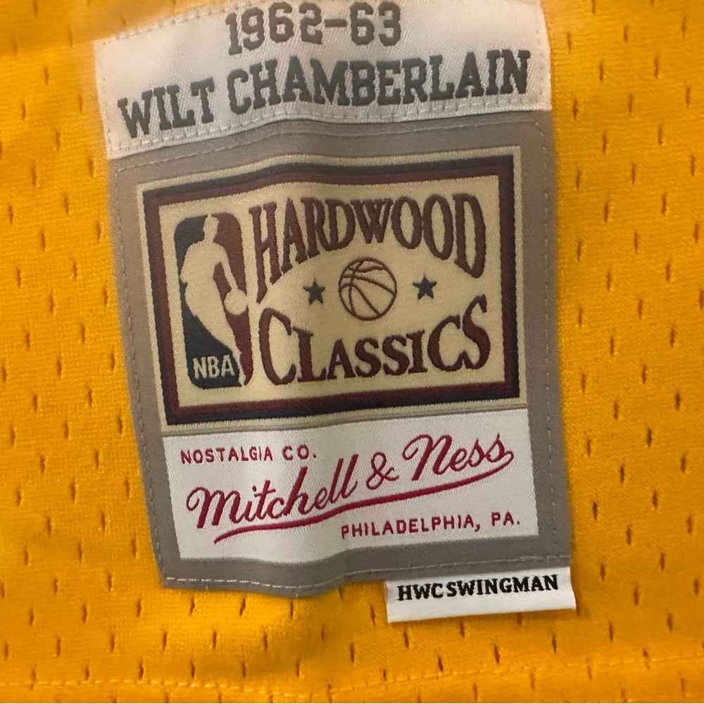 MITCHELL & NESS WILT CHAMBERLAIN L GOLDEN STATE WARRIORS $135 NWT SWINGMAN HWC - Picture 7 of 8